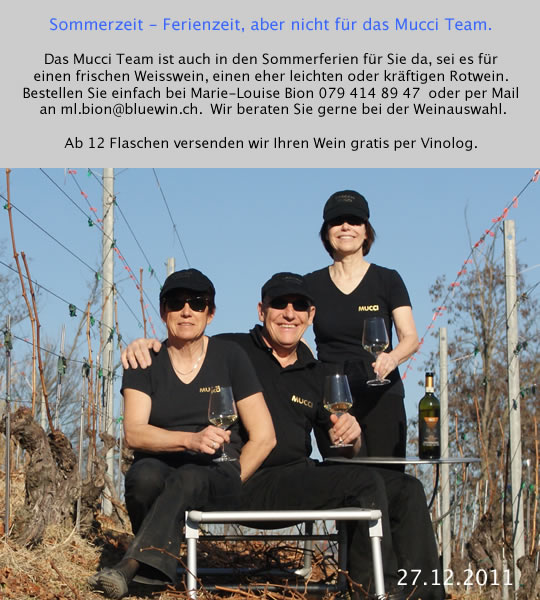 Ferienzeit - nicht für Mucci Weine, wir sind für Sie da